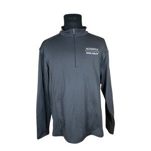 Nike Men's Grey Long Sleeve 1/4 Zip Pullover Sweatshirt XL Accentra Assa Abloy